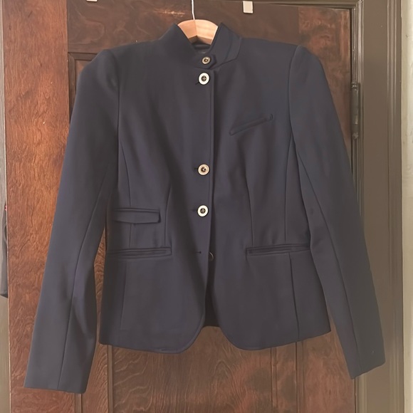 GAP Jackets & Blazers - Gap cotton/spandex, lined navy blazer with brushed gold buttons.